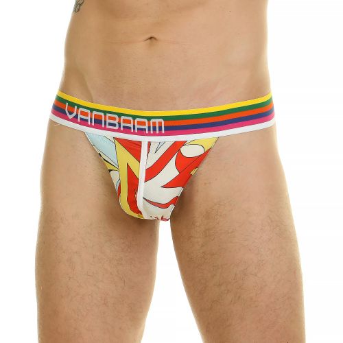 Мужские трусы тонги разноцветные Van Baam 44866