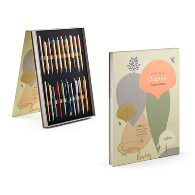 ORGANIC WRITING SHOWCASE. Набор образцов с 20 ручками ECOlogic