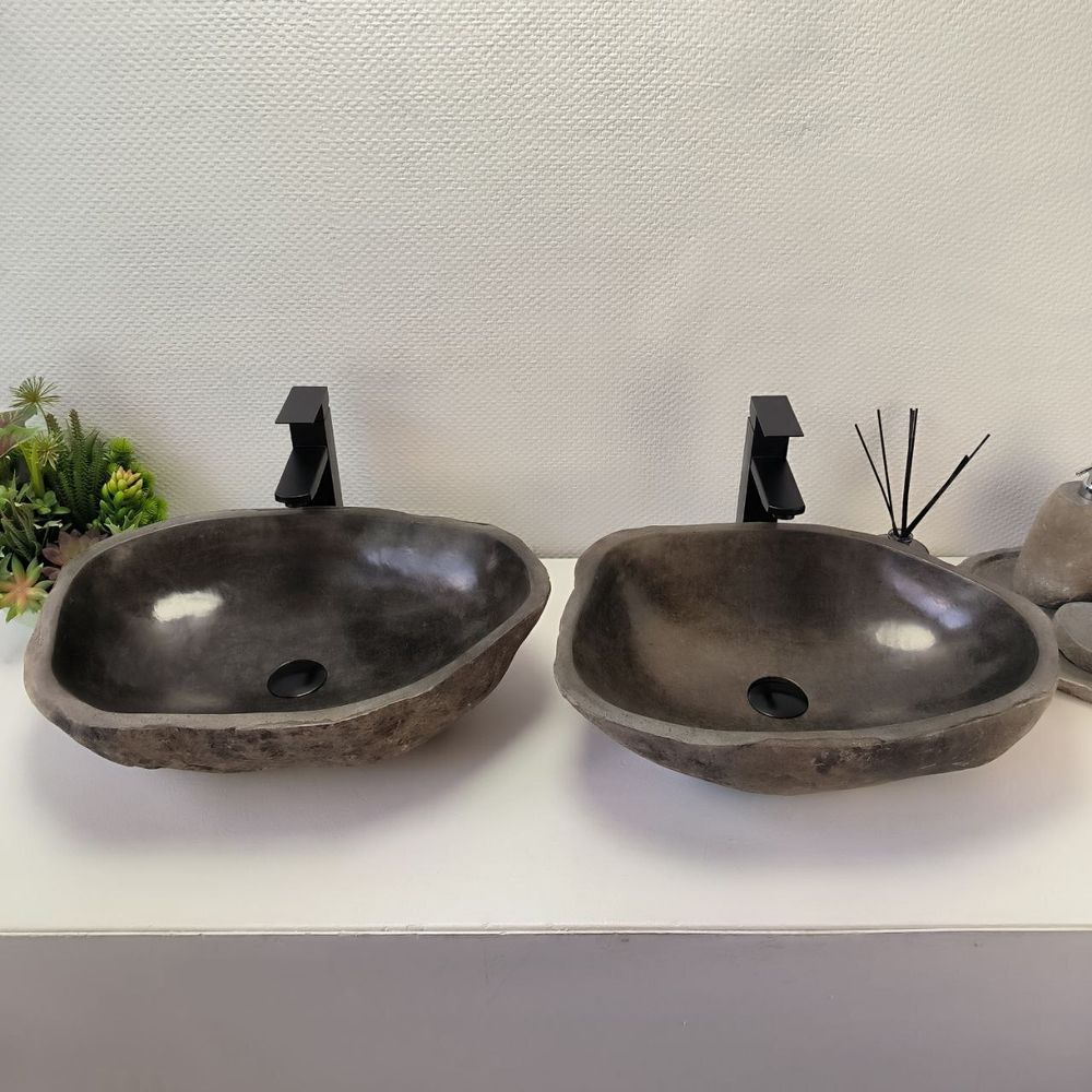 Раковина из речного камня RS63833 54*39*16 2шт 0127