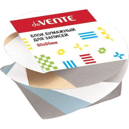 Блок бумаги для записи (80*80*50мм) цветной, спираль, проклеенный, 100г/м2