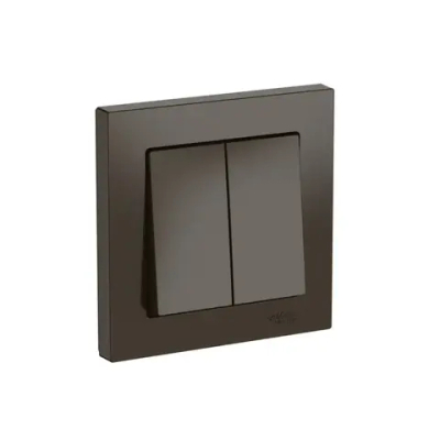 ATLASDESIGN 2-клавишный ВЫКЛЮЧАТЕЛЬ, сх.5, 10АХ, в сборе, быстрозажим. клем., МОККО