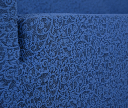 Чехол Жаккард на 3-х местный диван без оборки, цвет Голубой