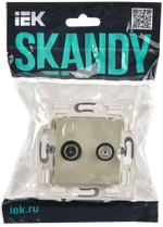 SKANDY Розетка двойная TV+SAT SK-A13B бежевый IEK