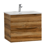 Тумба с раковиной подвесная BelBagno MARINO-CER-N-600-2C-SO-RR-P Rovere Rustico, раковина белая BB-8099-60