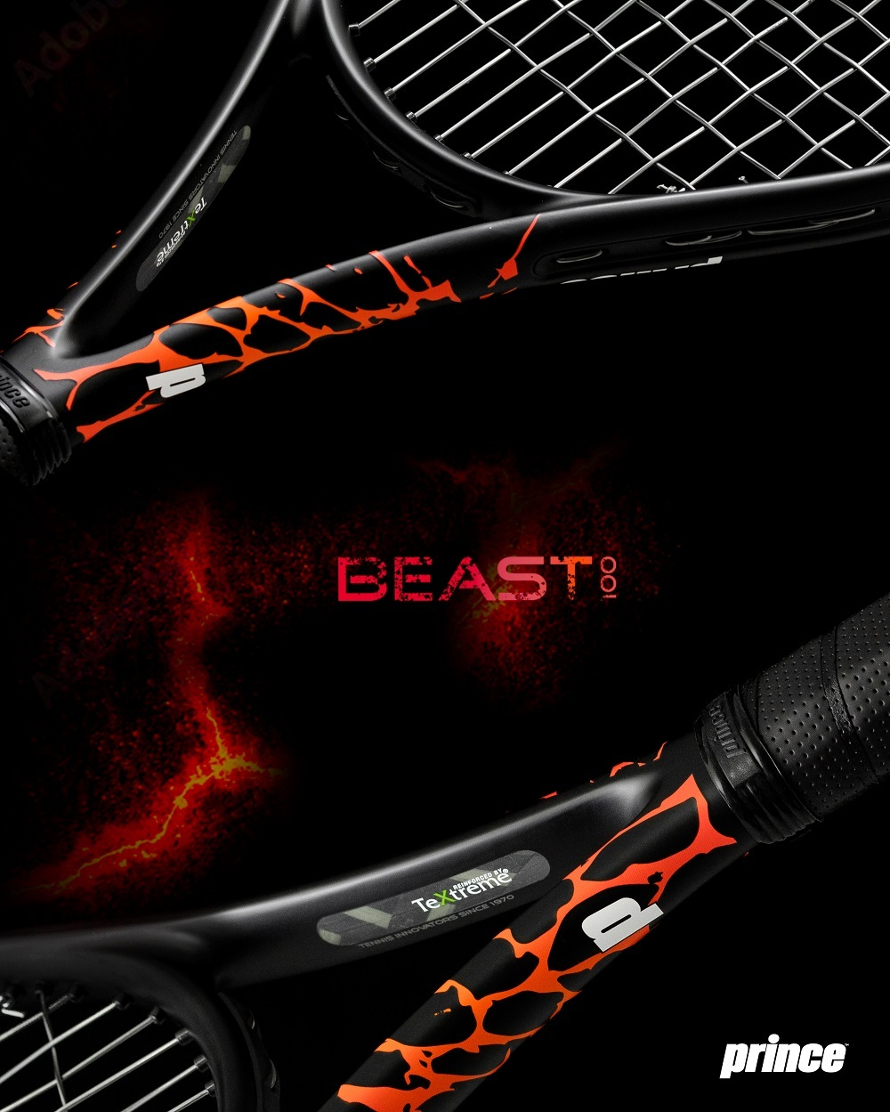 Ракетка для тенниса Prince BEAST 100 TXT2.5 NEW (300гр)