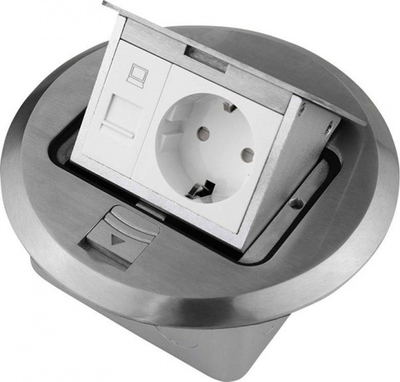 Выдвижной блок на 3 модуля, алюминий