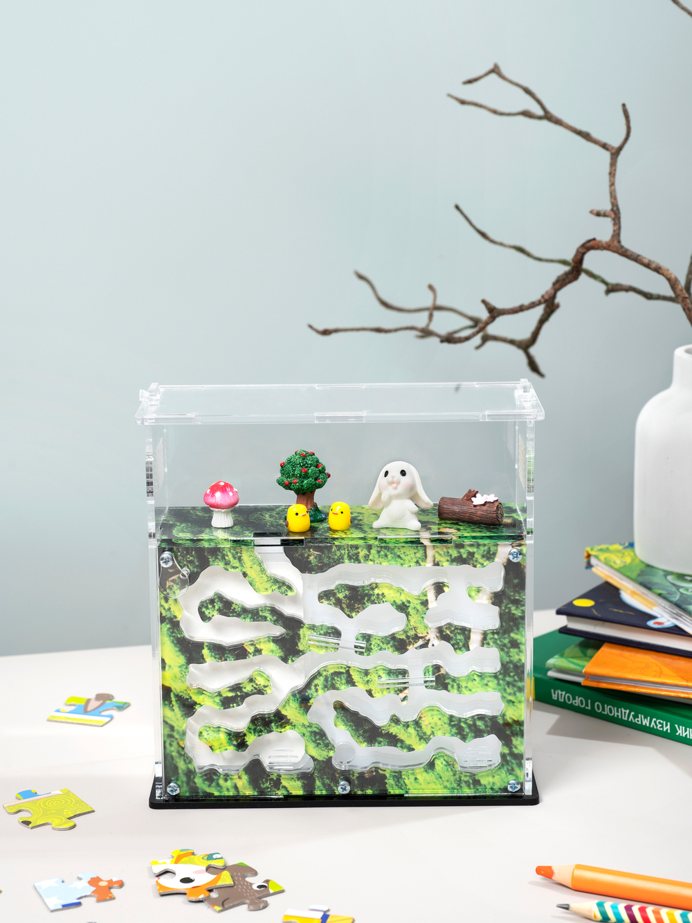 Муравьиная ферма "Мох" с муравьями в подарок