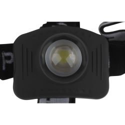 Фонарь налобный светодиодный Трофи Налобные GB-301 на батарейках мощный яркий 2 режима черный с регулируемым фокусом