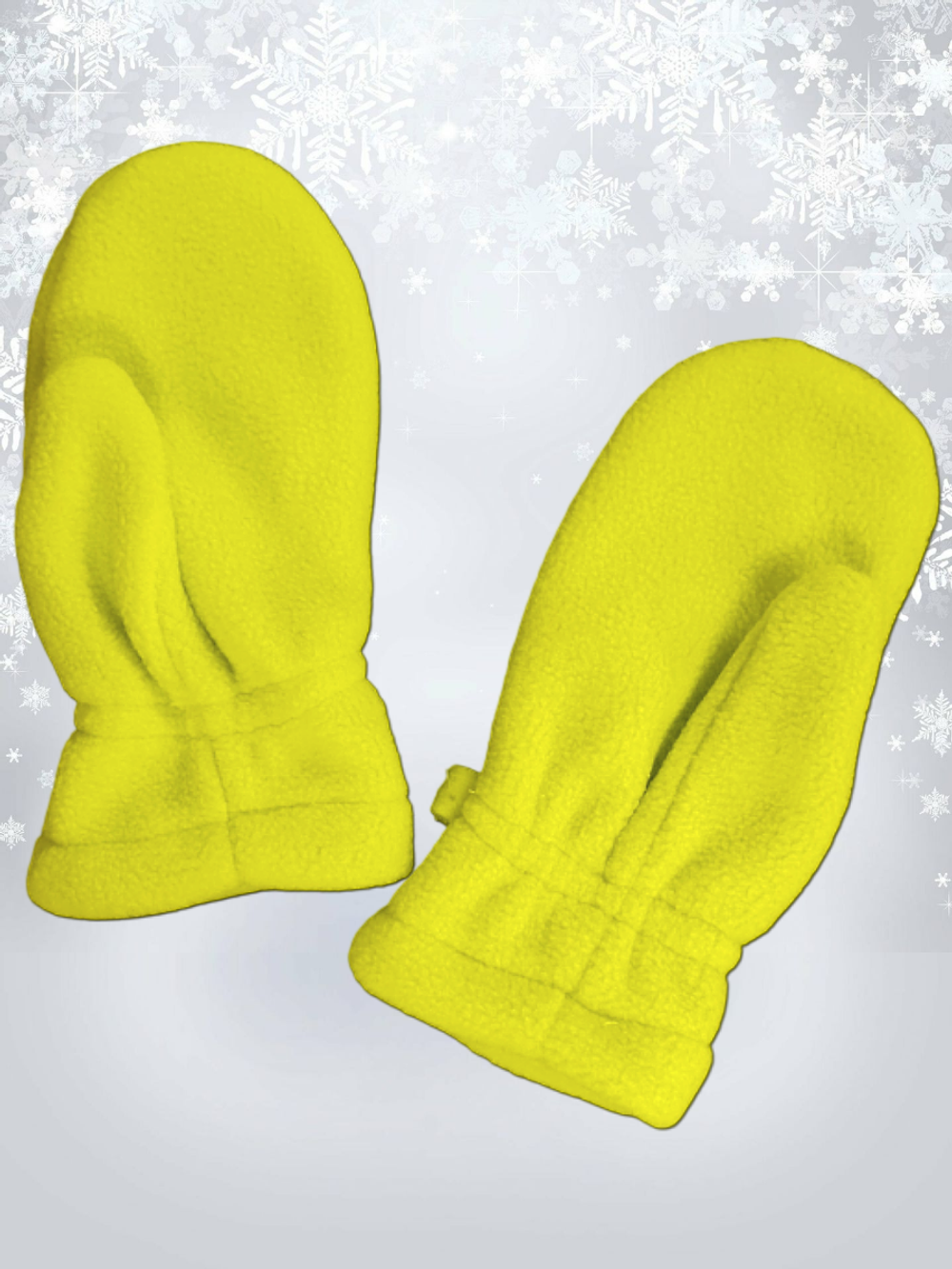 5005 Варежки детские флисовые лайм (14)