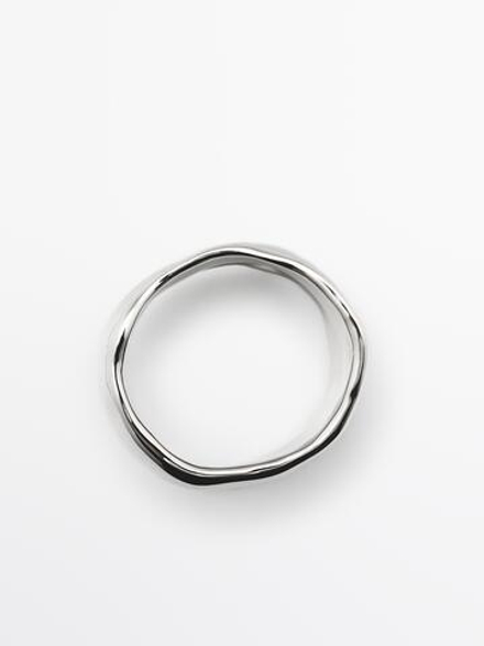 Massimo Dutti Широкое кольцо, серебряный