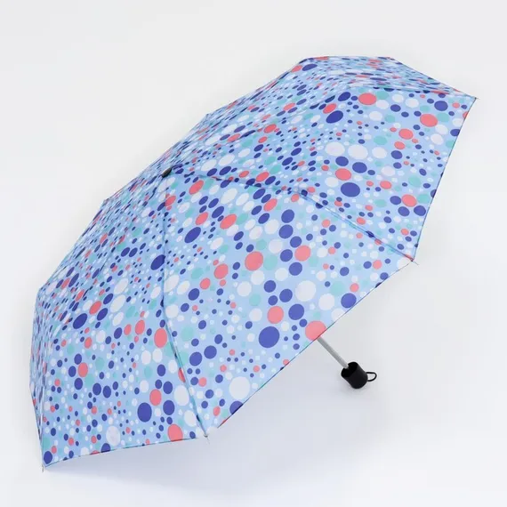 Зонт механический «Горошек», 3 сложения, 8 спиц, R = 48 см, цвет МИКС