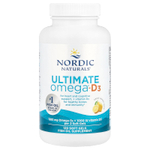Nordic Naturals, Ultimate Omega®-D3, омега-3 и витамин D3, со вкусом лимона, 120 капсул