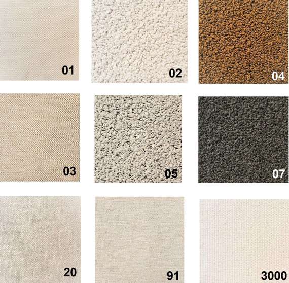 Диван полукруглый Suspense, 268 см, белое букле