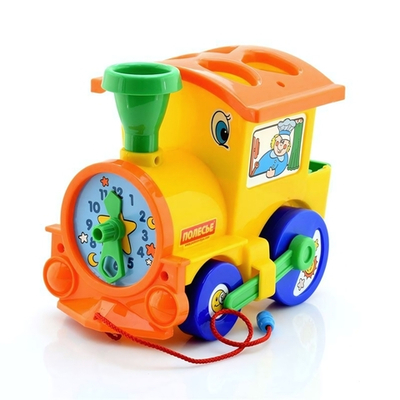 Каталка занимательный паровоз сетка (Полесье)