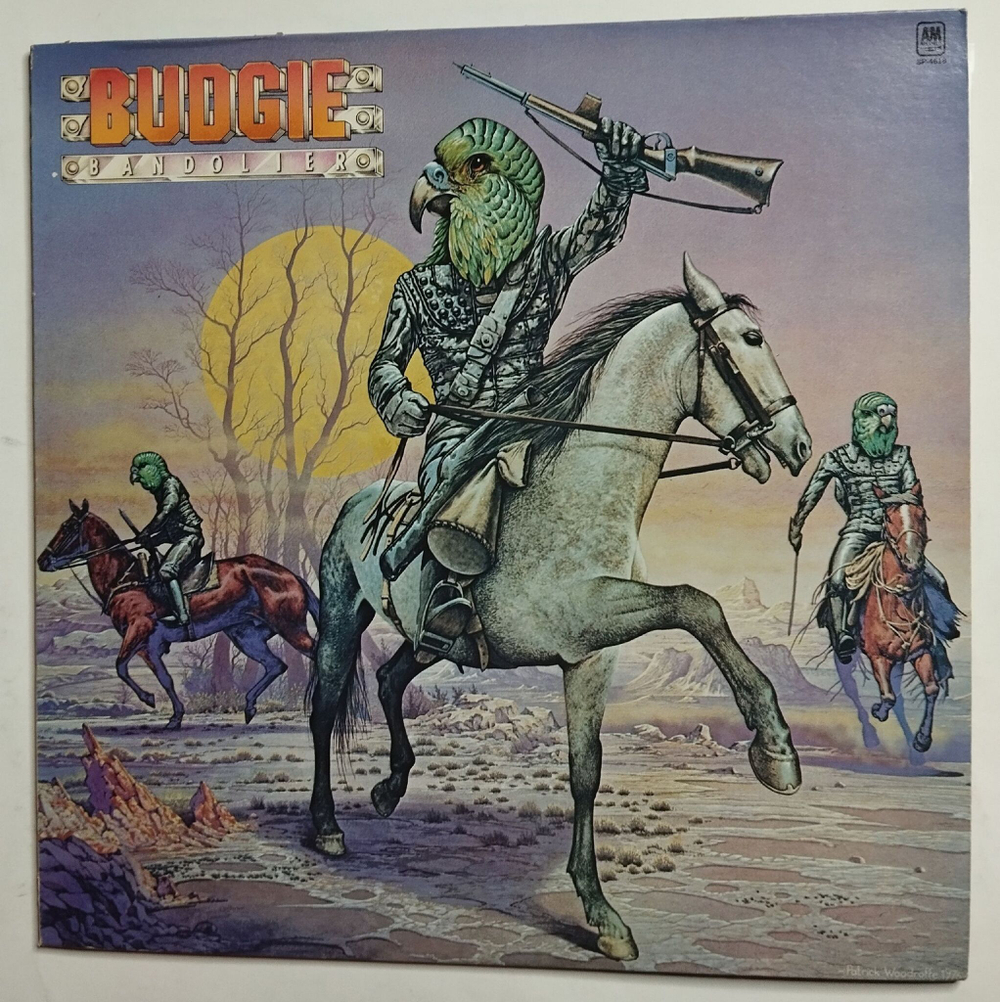 Винтажная виниловая пластинка LP Budgie Bandolier (USA 1975)