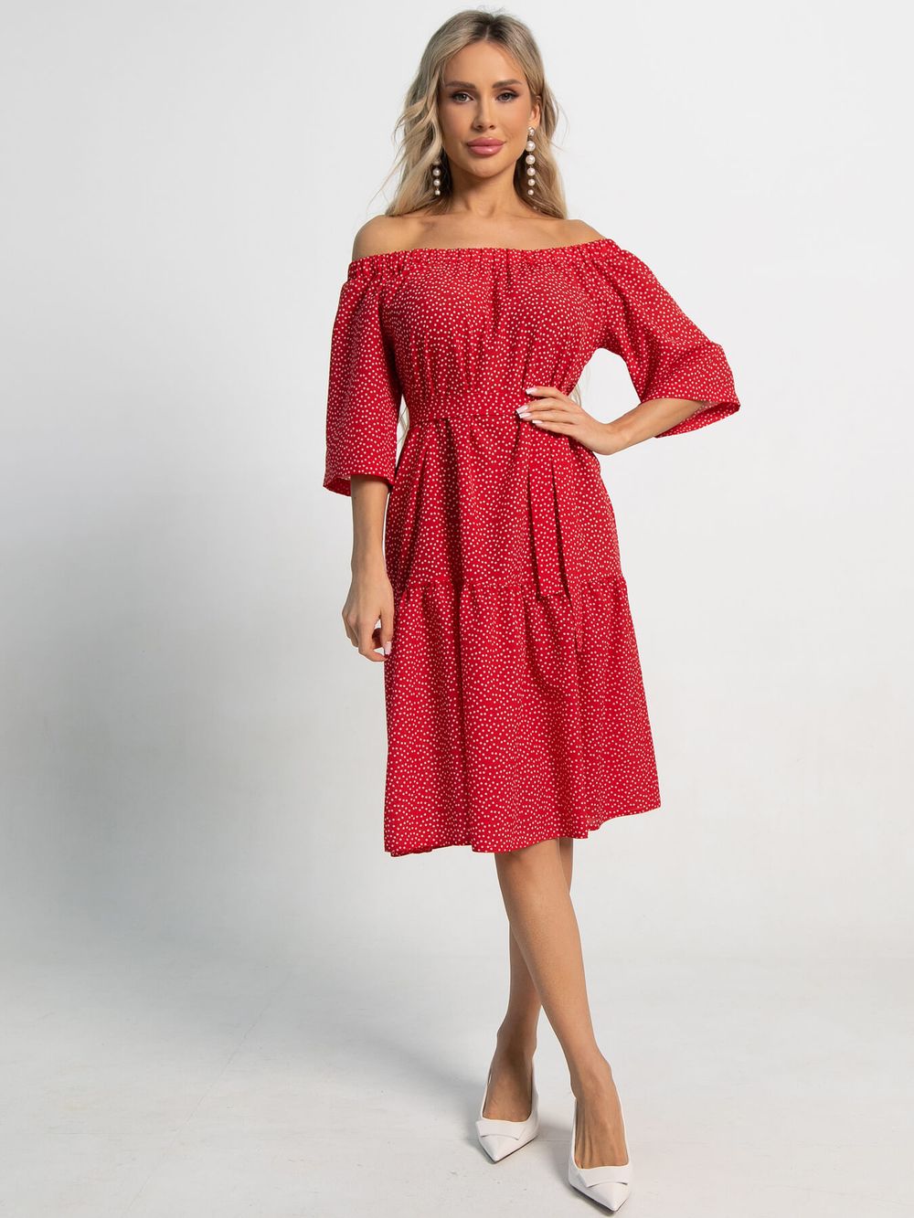 Платье с поясом Дафна (красное) П15524-8М LT Collection