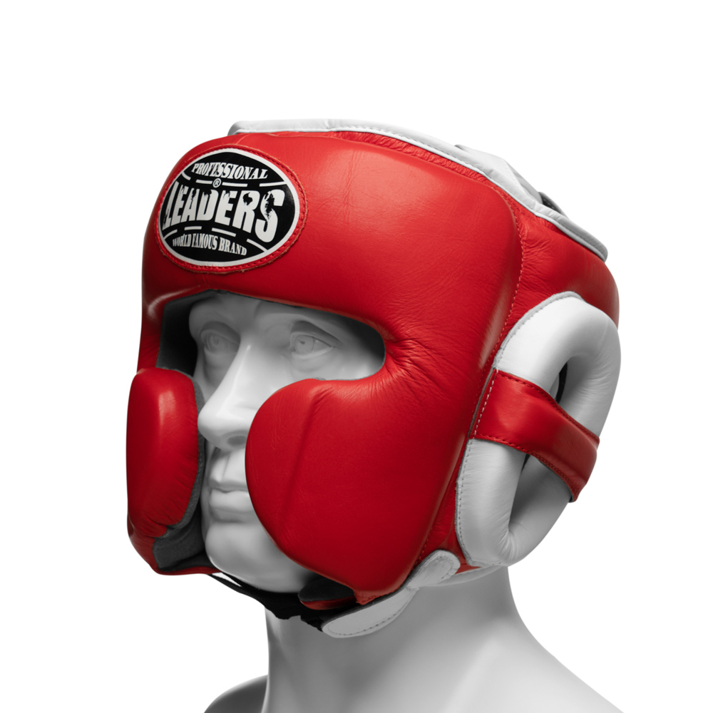 Шлем боксерский LEADERS LS MEX RD/WH (красный/белый)