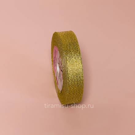 Лента парчовая золотая, 20 мм, 25 м