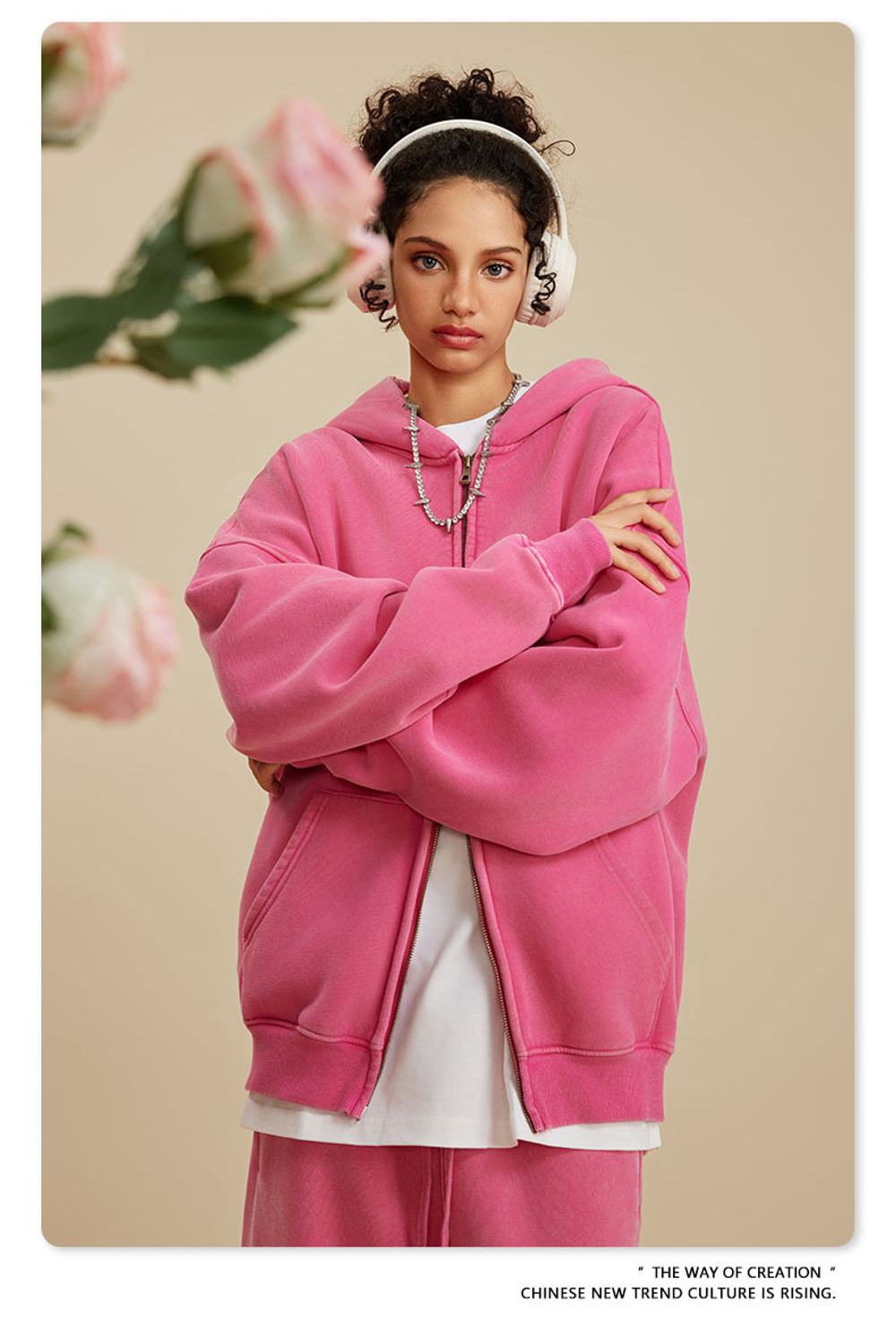 Женский американский модный брендовый костюм с эффектом потёртости и капюшоном,бархатная толстовка с двойной молнией