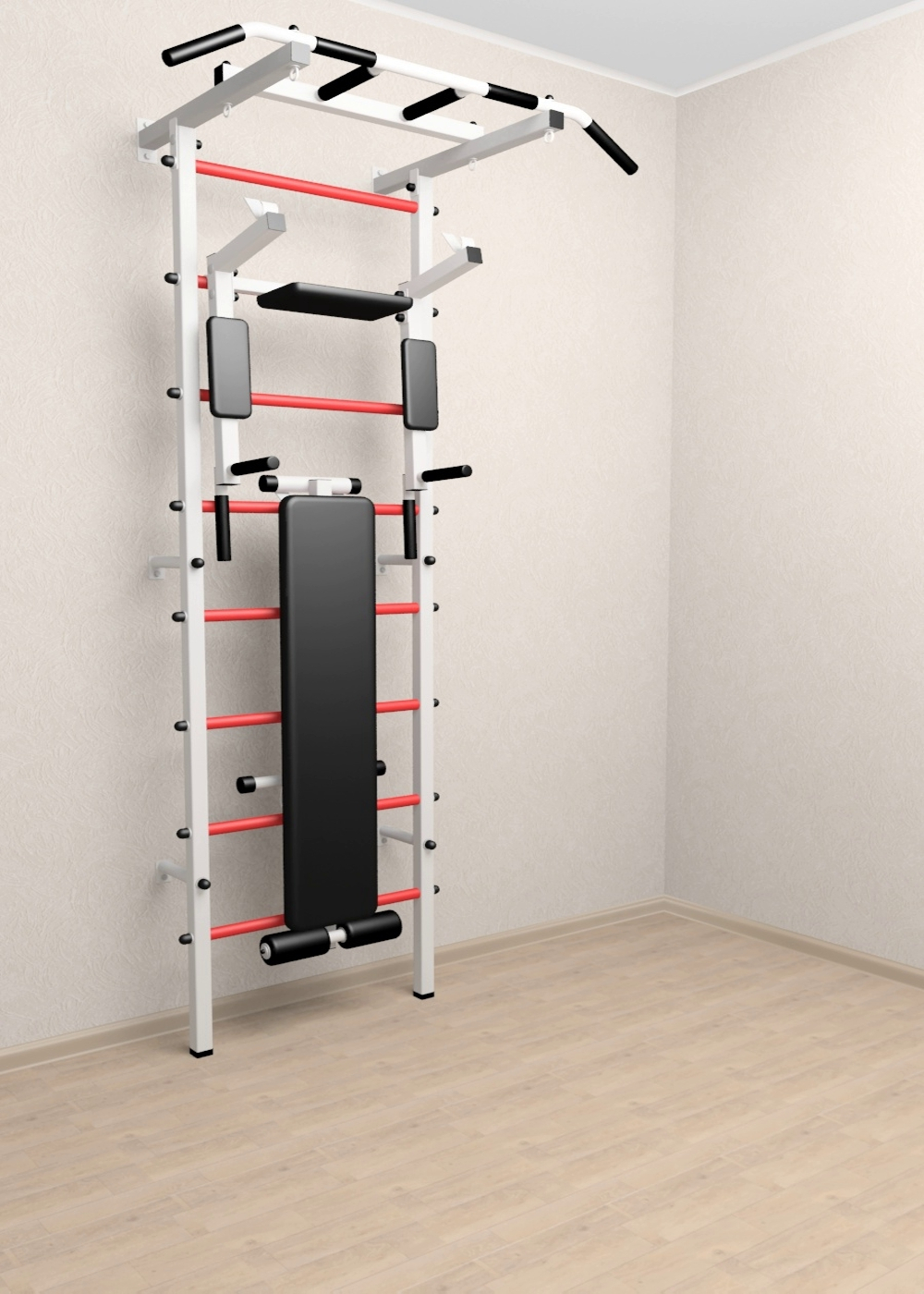 Шведская стенка Sv Pro 804 (Турник Pro/Брусья/стойка/Скамья)