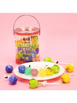 Леденцы на палочке Лимон, Яблоко, Черника 120 г