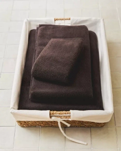 ZARA HOME КОРЗИНА ДЛЯ БЕЛЬЯ С ТКАНЕВОЙ ПОДКЛАДКОЙ, КОРИЧНЕВЫЙ