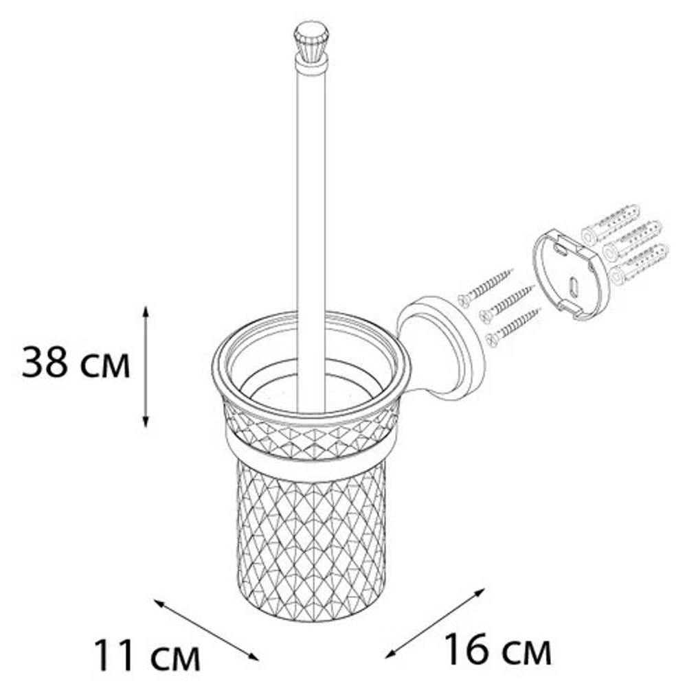 "CRYSTAL" Ёрш для туалета SF-35013 (к/к 5)