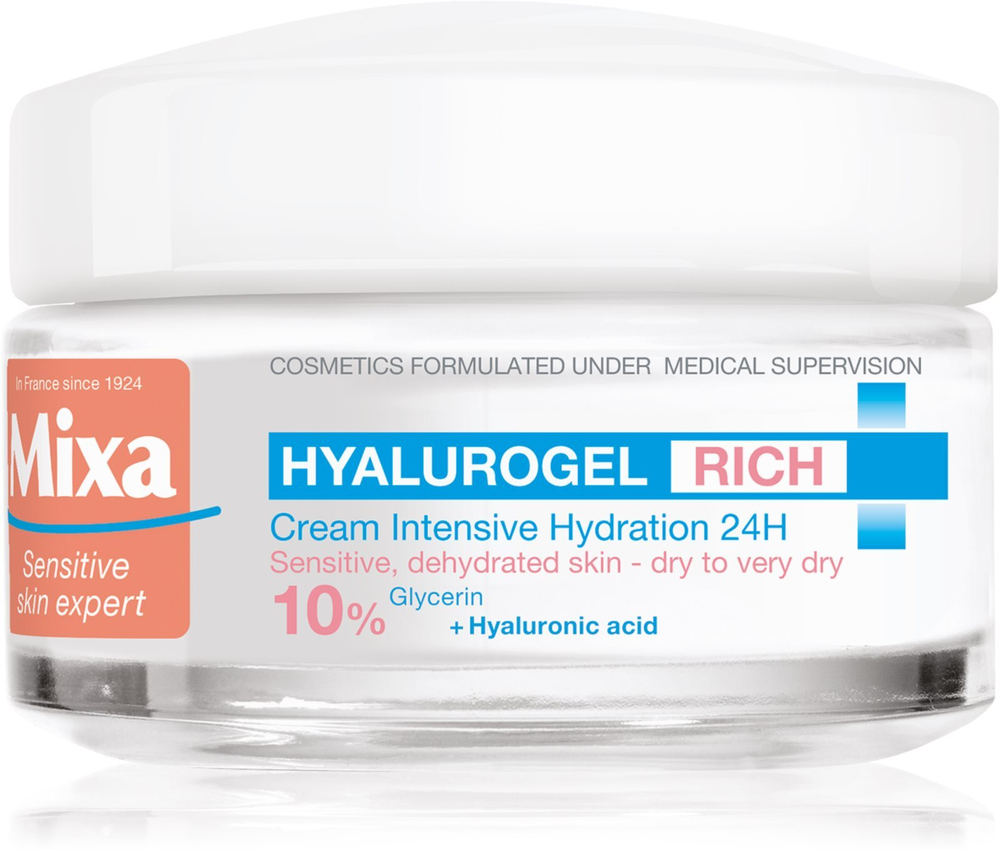 MIXA Hyalurogel Rich - интенсивно увлажняющий дневной крем с гиалуроновой кислотой /   50  ml  / GTIN 3600550934915