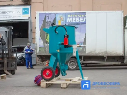 Пескоструйный аппарат PST-PS-160-3 с рукавом TWIN 20 метров с шиберным дозатором