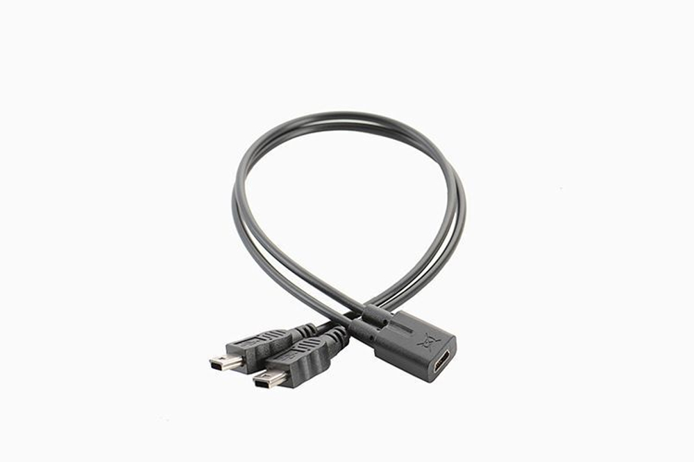miniUSB разветвитель 2.0 1 гнездо на 2 штекера