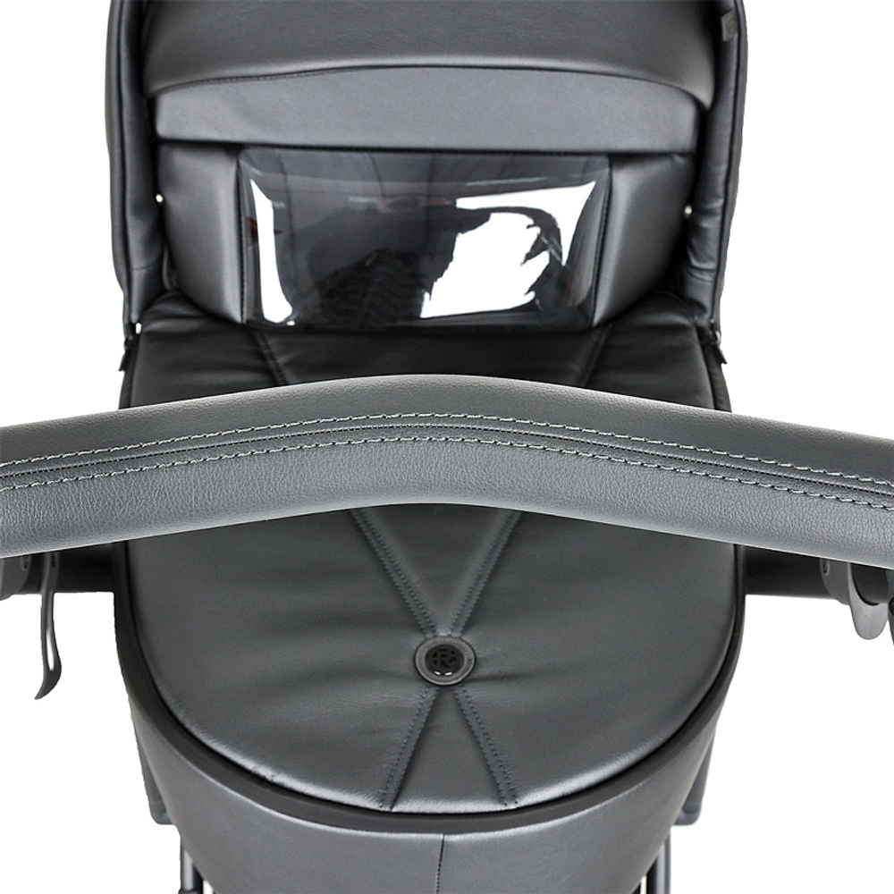 Детская коляска Roan Bass Next Кожа 2 в 1 RN083/1 Graphite Pearl