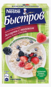 КАША БЫСТРОВ ОВСЯНАЯ СО СЛИВКАМИ 240ГР