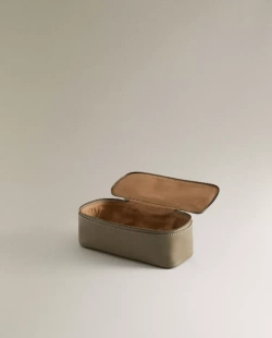 ZARA HOME МАЛЕНЬКИЙ КОЖАНЫЙ НЕСЕССЕР, ХАКИ