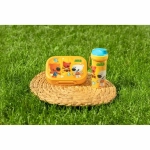 Набор: ланч-бокс 0,98л + стакан с крышкой 0,4л «МИ-МИ-МИШКИ» оранжевый