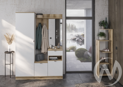 Прихожая Юкки ПР 1400 (дуб делано/белый)