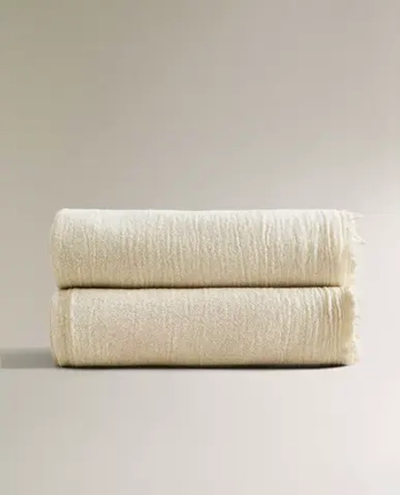 ZARA HOME ПЛЕД ИЗ СМЕСОВОЙ ШЕРСТИ, СЕРЫЙ