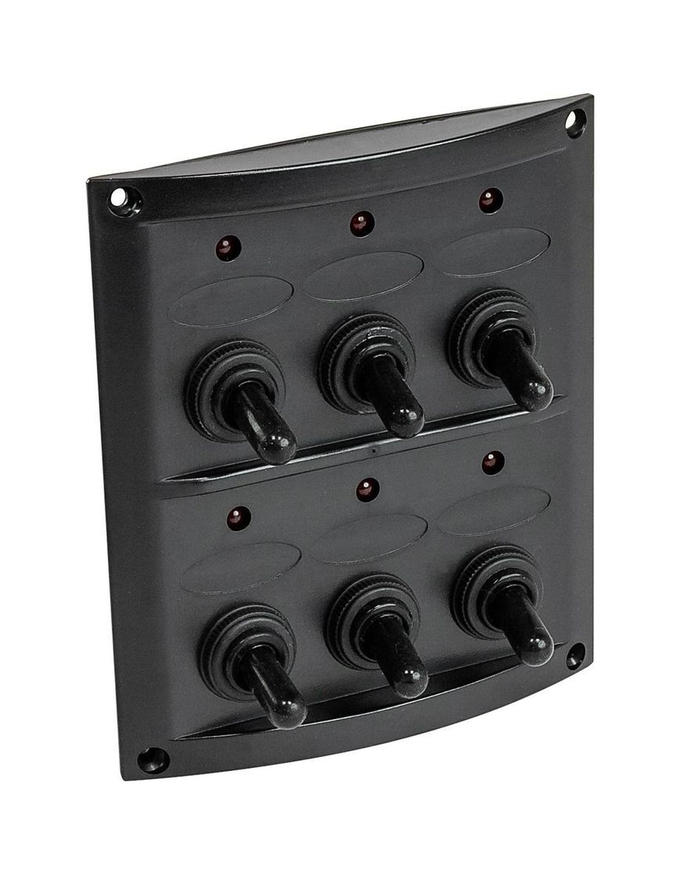 Панель бортового питания 6 переключателей, индикация, предохранители