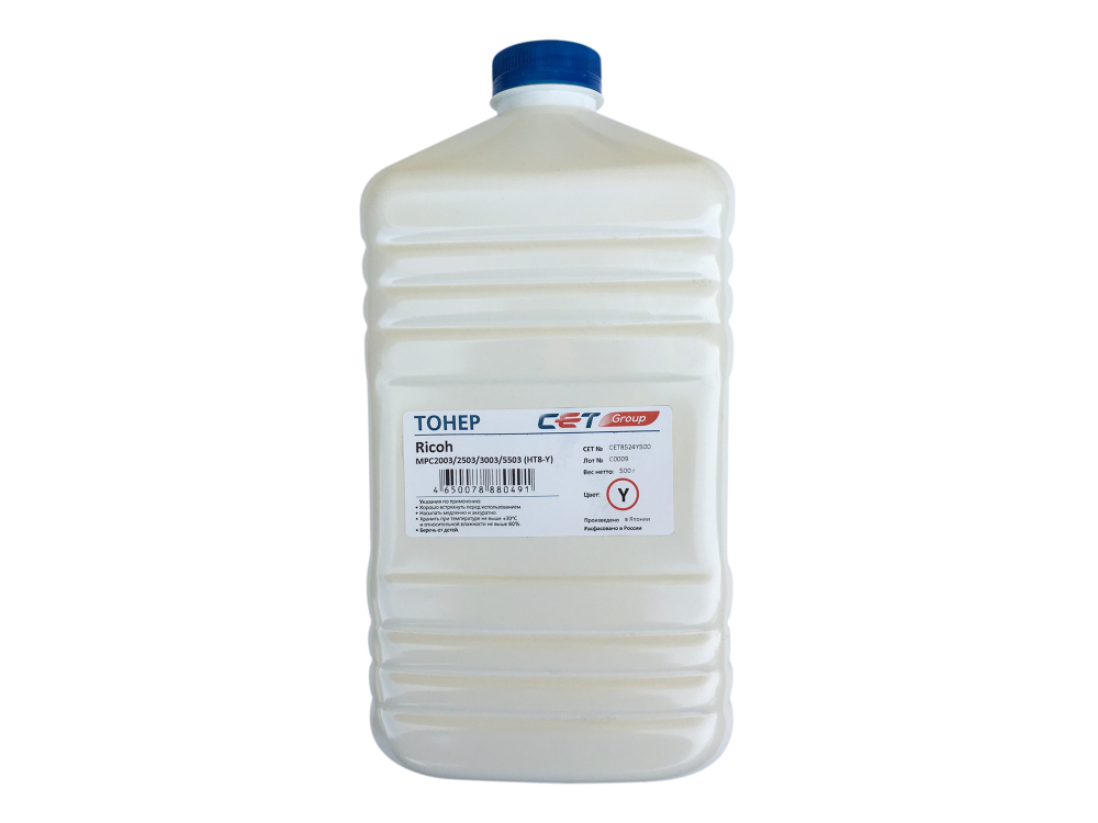 Тонер HT8-Y (CPT) для RICOH MPC2011/C2004/C2504/C3003/C307, IMC3000 (Japan) Yellow, 500г/бут, (унив.), CET8524Y500
