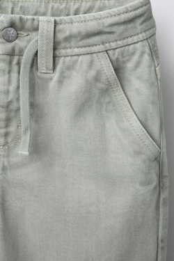 ZARA ШОРТЫ С ЭФФЕКТОМ ПОТЕРТОСТИ, ГОЛУБОЙ