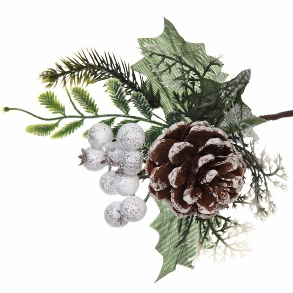 Ветка хвойная «Зимний букет», 22 см