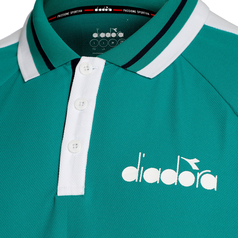 Мужское теннисное поло Diadora Icon Polo Men - Green, White