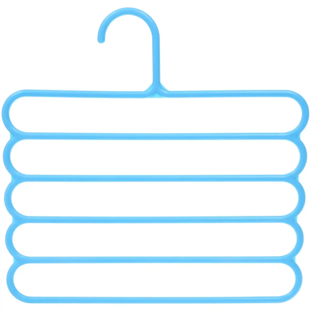 Вешалка для брюк 2шт «ИДЕЯДОМА», цвет голубой, 5 отд, 30*30см (Лейбл Селфи)