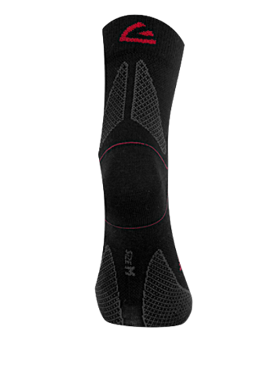 Носки Lasting TNW-983 +5°C +25°C (Осень, Весна) 75% Merino+nylon, черный с серыми вставками -