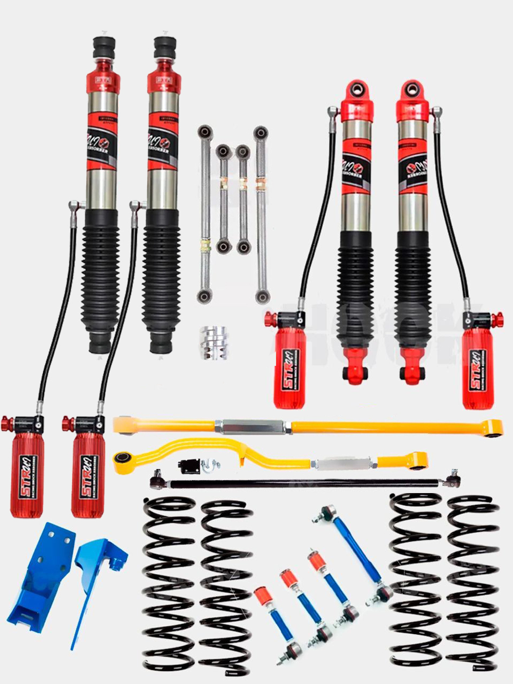 Nissan patrol Y61 лифт-комплект регулируемой подвески +4" ST8000+