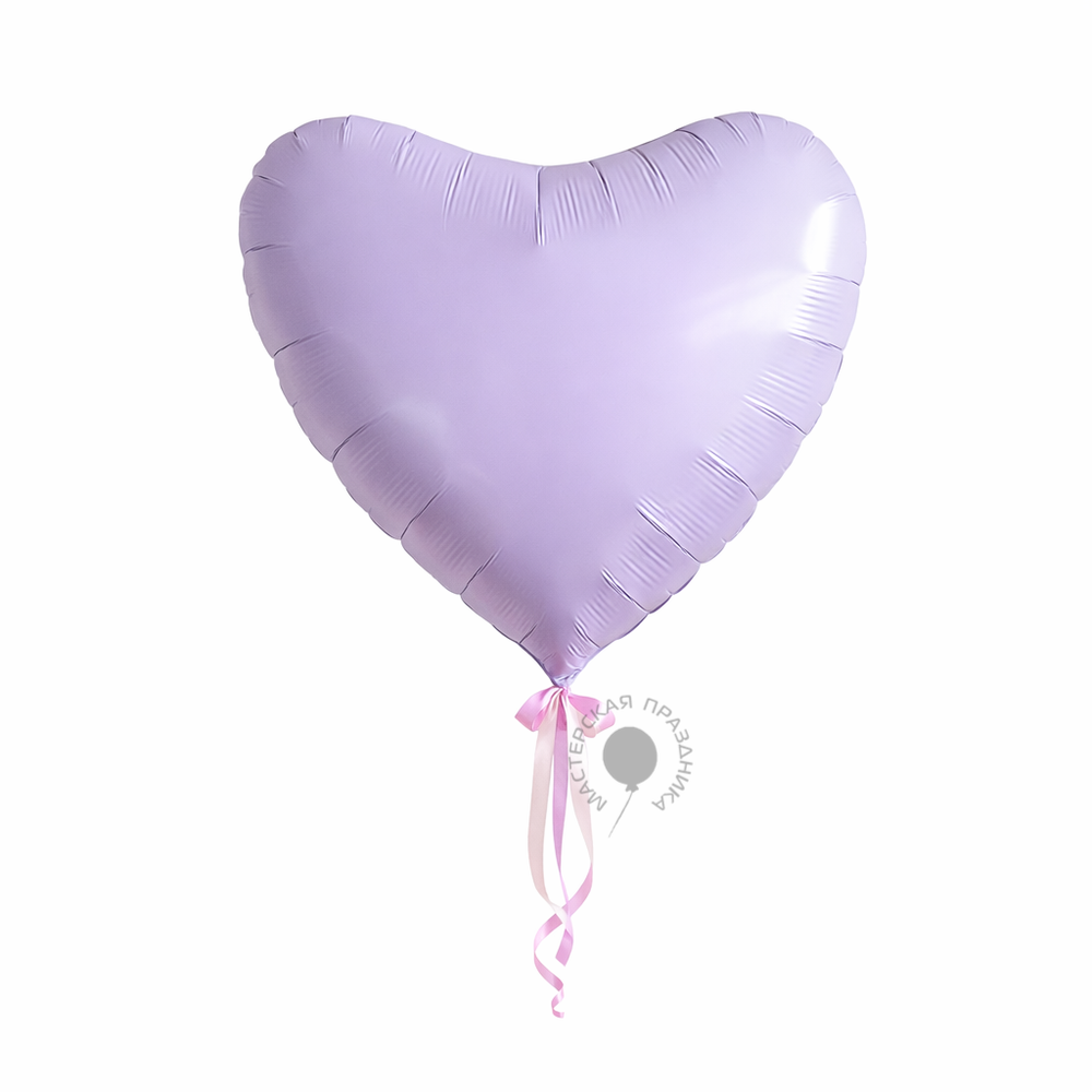 G Шар 36'' / 91 см сердце Светло сиреневый Макарунс (БГ-150)  Изображение3