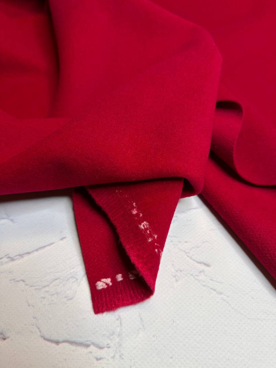 Пальтовая однотонная ворсовая смесовая шерсть с полиамидом (Alta Moda, Гранатовая страсть, 150, 520 гр/м2, 80%шерсть/9%кашемир/11%полиамид)