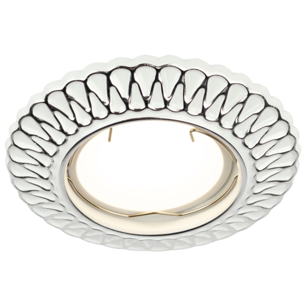 ST4 CH/WH /1 Светильник ЭРА штампованный MR16,12V/220V, 50W белый/хром