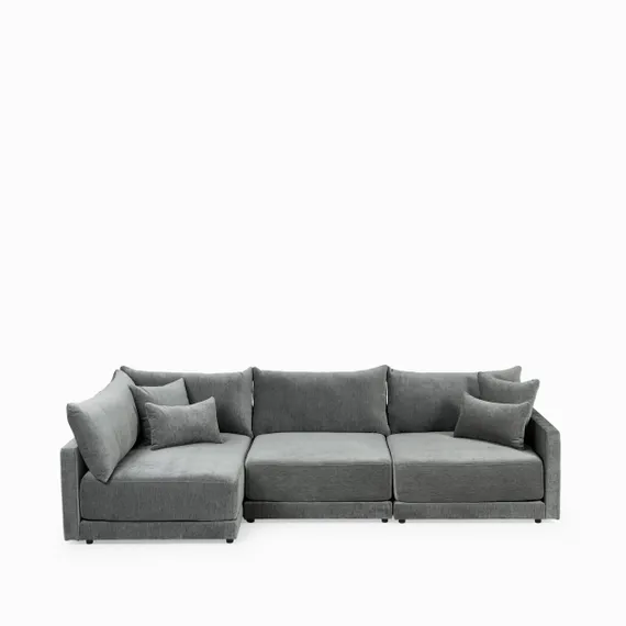 Угловой диван Mia левосторонний 320 см, темно-серый