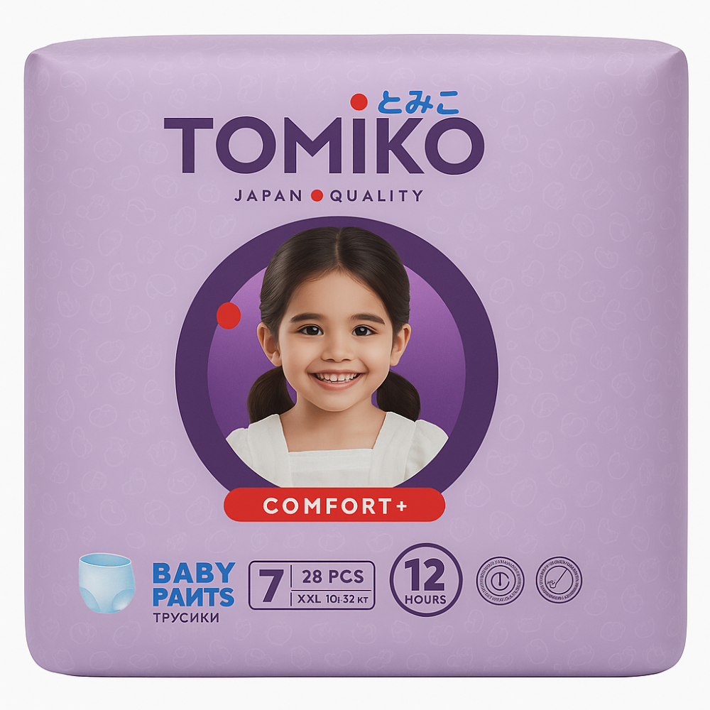 Подгузники -трусики TOMIKO Comfort+28 шт XXXL