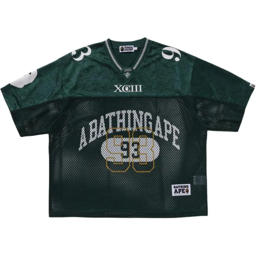 A Bathing Ape Line Camo Multi Logo Relaxed Fit Football Jersey